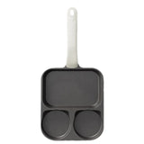 Maxbell Nonstick Egg Frying Pan Modern Gadget Pancake Pan for RV Trip Kitchen Picnic 3 in 1