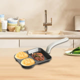 Maxbell Nonstick Egg Frying Pan Modern Gadget Pancake Pan for RV Trip Kitchen Picnic 3 in 1