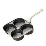 Maxbell Nonstick Egg Frying Pan Modern Gadget Pancake Pan for RV Trip Kitchen Picnic 4 Holes