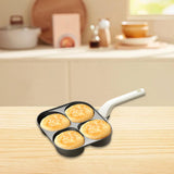 Maxbell Nonstick Egg Frying Pan Modern Gadget Pancake Pan for RV Trip Kitchen Picnic 4 Holes