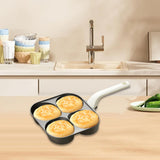 Maxbell Nonstick Egg Frying Pan Modern Gadget Pancake Pan for RV Trip Kitchen Picnic 4 Holes