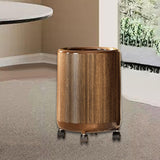 Maxbell Trash Can Large Capacity with Wheels Kitchen Dust Bin for Home Office Toilet 12L 23cmx34cm