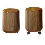 Maxbell Trash Can with Lid Round Stylish Waste Basket for Living Room Study Bathroom Without Wheels