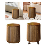 Maxbell Trash Can with Lid Round Stylish Waste Basket for Living Room Study Bathroom Without Wheels
