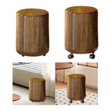 Maxbell Trash Can with Lid Round Stylish Waste Basket for Living Room Study Bathroom Without Wheels