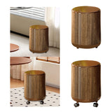 Maxbell Trash Can with Lid Round Stylish Waste Basket for Living Room Study Bathroom Without Wheels