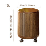 Maxbell Trash Can with Lid Round Stylish Waste Basket for Living Room Study Bathroom With Wheels