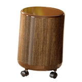 Maxbell Trash Can with Lid Round Stylish Waste Basket for Living Room Study Bathroom With Wheels