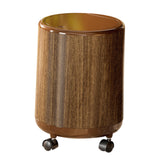 Maxbell Trash Can with Lid Round Stylish Waste Basket for Living Room Study Bathroom With Wheels