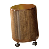 Maxbell Trash Can with Lid Round Stylish Waste Basket for Living Room Study Bathroom With Wheels