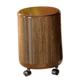 Maxbell Trash Can with Lid Round Stylish Waste Basket for Living Room Study Bathroom With Wheels