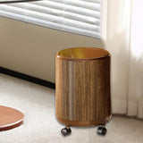Maxbell Trash Can with Lid Round Stylish Waste Basket for Living Room Study Bathroom With Wheels