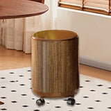 Maxbell Trash Can with Lid Round Stylish Waste Basket for Living Room Study Bathroom With Wheels