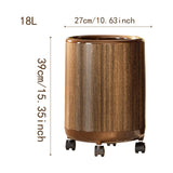 Maxbell Trash Can Large Capacity with Wheels Kitchen Dust Bin for Home Office Toilet 18L 27cmx39cm