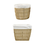 Maxbell Woven Breads Basket Portable Sundries Organizer for Outdoor Home Baker Shelf 26cmx22cmx21cm