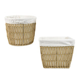 Maxbell Woven Breads Basket Portable Sundries Organizer for Outdoor Home Baker Shelf 26cmx22cmx21cm