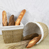 Maxbell Woven Breads Basket Portable Sundries Organizer for Outdoor Home Baker Shelf 26cmx22cmx21cm