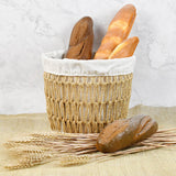 Maxbell Woven Breads Basket Portable Sundries Organizer for Outdoor Home Baker Shelf 26cmx22cmx21cm