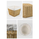 Maxbell Woven Breads Basket Portable Sundries Organizer for Outdoor Home Baker Shelf 25cmx20cmx22cm