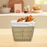 Maxbell Woven Breads Basket Portable Sundries Organizer for Outdoor Home Baker Shelf 25cmx20cmx22cm