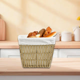 Maxbell Woven Breads Basket Portable Sundries Organizer for Outdoor Home Baker Shelf 25cmx20cmx22cm