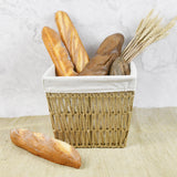 Maxbell Woven Breads Basket Portable Sundries Organizer for Outdoor Home Baker Shelf 25cmx20cmx22cm