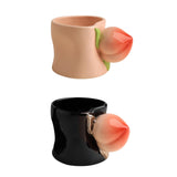 Maxbell Ceramic Coffee Mug Cute Afternoon Tea Cup for Cappuccino Hot Chocolate Juice Pink