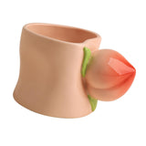 Maxbell Ceramic Coffee Mug Cute Afternoon Tea Cup for Cappuccino Hot Chocolate Juice Pink