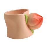 Maxbell Ceramic Coffee Mug Cute Afternoon Tea Cup for Cappuccino Hot Chocolate Juice Pink