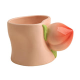 Maxbell Ceramic Coffee Mug Cute Afternoon Tea Cup for Cappuccino Hot Chocolate Juice Pink