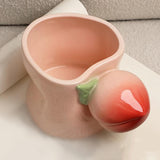 Maxbell Ceramic Coffee Mug Cute Afternoon Tea Cup for Cappuccino Hot Chocolate Juice Pink