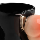 Maxbell Ceramic Coffee Mug Cute Afternoon Tea Cup for Cappuccino Hot Chocolate Juice Black