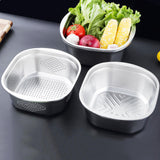 Maxbell Stainless Steel Colander Bowl Set Food Storage Container for Vegetable Beans 3600ml