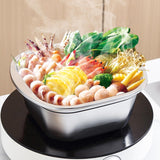 Maxbell Stainless Steel Colander Bowl Set Food Storage Container for Vegetable Beans 4600ml
