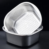 Maxbell Stainless Steel Colander Bowl Set Food Storage Container for Vegetable Beans 4600ml