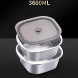 Maxbell Stainless Steel Colander Bowl Set Food Storage Container for Vegetable Beans 4600ml