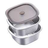 Maxbell Stainless Steel Colander Bowl Set Food Storage Container for Vegetable Beans 4600ml