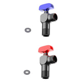 Maxbell Angle Valve Copper Bathroom Kitchen Sink Stop Valve for Bathroom Sink Faucet Blue