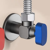 Maxbell Angle Valve Copper Bathroom Kitchen Sink Stop Valve for Bathroom Sink Faucet Blue