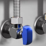 Maxbell Angle Valve Copper Bathroom Kitchen Sink Stop Valve for Bathroom Sink Faucet Blue