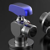 Maxbell Angle Valve Copper Bathroom Kitchen Sink Stop Valve for Bathroom Sink Faucet Blue
