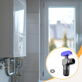 Maxbell Angle Valve Copper Bathroom Kitchen Sink Stop Valve for Bathroom Sink Faucet Blue