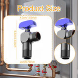 Maxbell Angle Valve Copper Bathroom Kitchen Sink Stop Valve for Bathroom Sink Faucet Blue