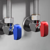 Maxbell Angle Valve Copper Bathroom Kitchen Sink Stop Valve for Bathroom Sink Faucet Blue
