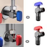 Maxbell Angle Valve Copper Bathroom Kitchen Sink Stop Valve for Bathroom Sink Faucet Blue