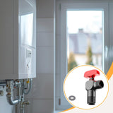 Maxbell Angle Valve Copper Bathroom Kitchen Sink Stop Valve for Bathroom Sink Faucet Red
