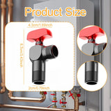 Maxbell Angle Valve Copper Bathroom Kitchen Sink Stop Valve for Bathroom Sink Faucet Red