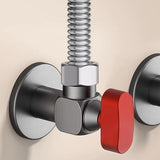 Maxbell Angle Valve Copper Bathroom Kitchen Sink Stop Valve for Bathroom Sink Faucet Red
