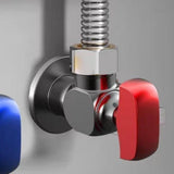 Maxbell Angle Valve Copper Bathroom Kitchen Sink Stop Valve for Bathroom Sink Faucet Red