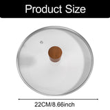 Maxbell 8.66inch Pan Lid Cookware Cover for French Fries Cooker Seafood Pot Skillets